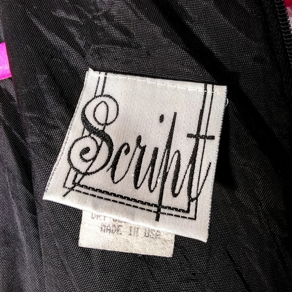 Vintage Script Small Sleeveless Lined Mini Dress With Ties - Picture 8 of 8